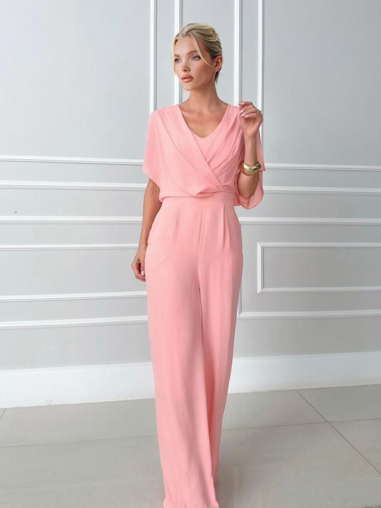V-Neck Elegant Jumpsuit