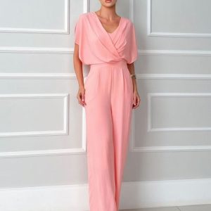 V-Neck Elegant Jumpsuit