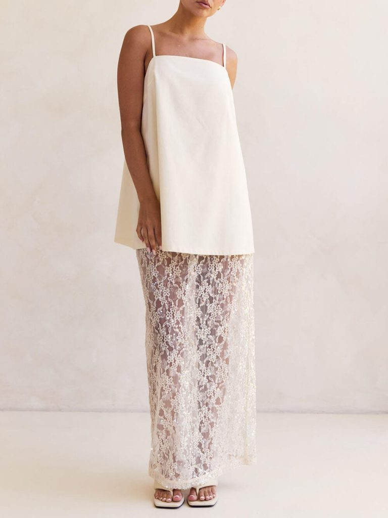 Lace Sheer Elegant Two-Piece Set