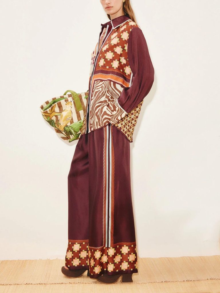 Satin Wide-Leg Two-Piece Set