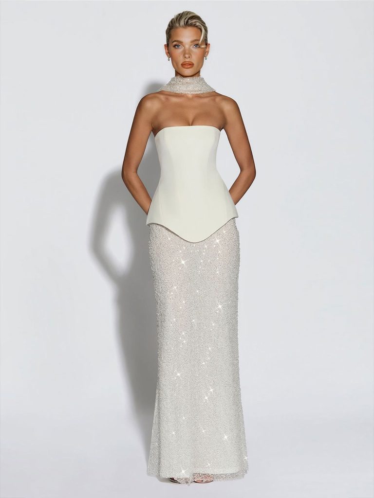 Strapless Elegant Two-Piece Set