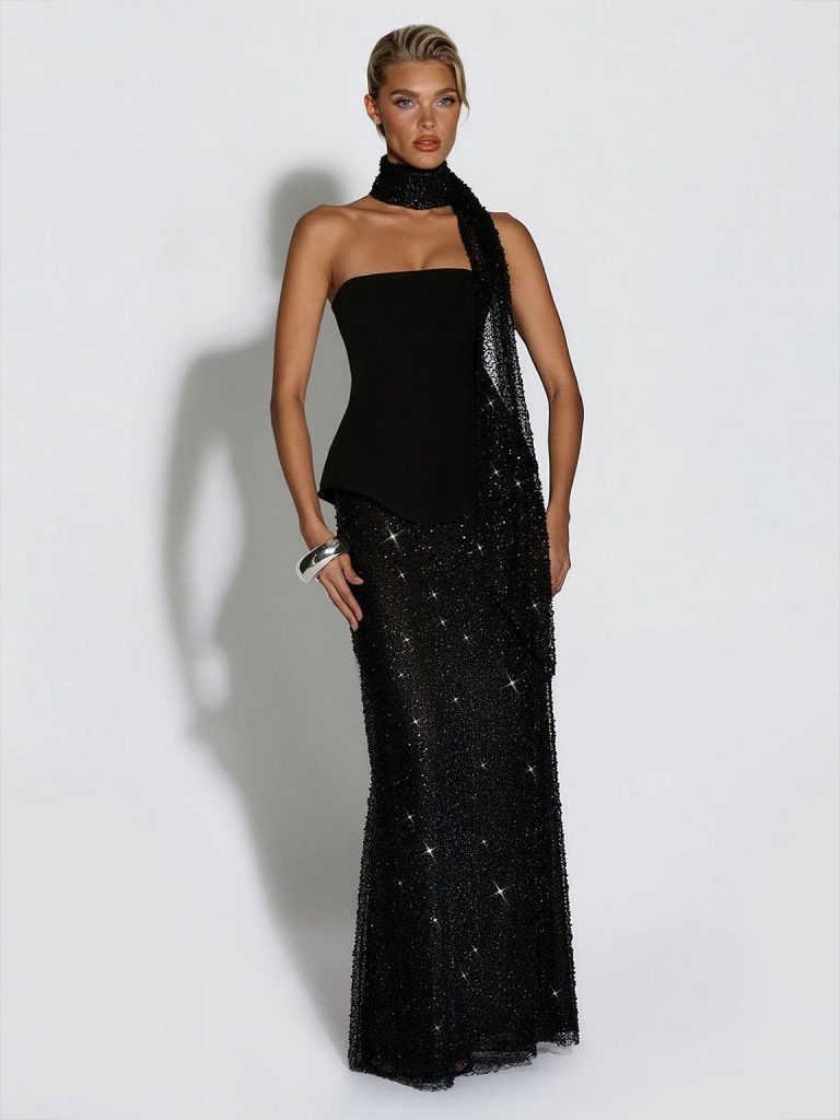 Strapless Elegant Two-Piece Set