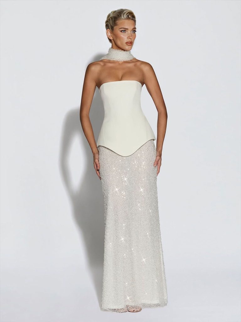 Strapless Elegant Two-Piece Set