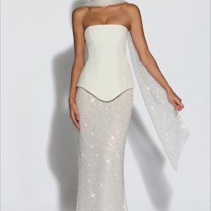 Strapless Elegant Two-Piece Set