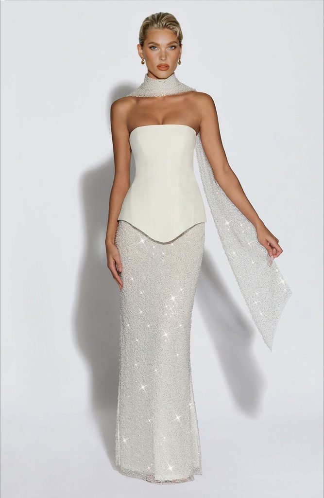 Strapless Elegant Two-Piece Set