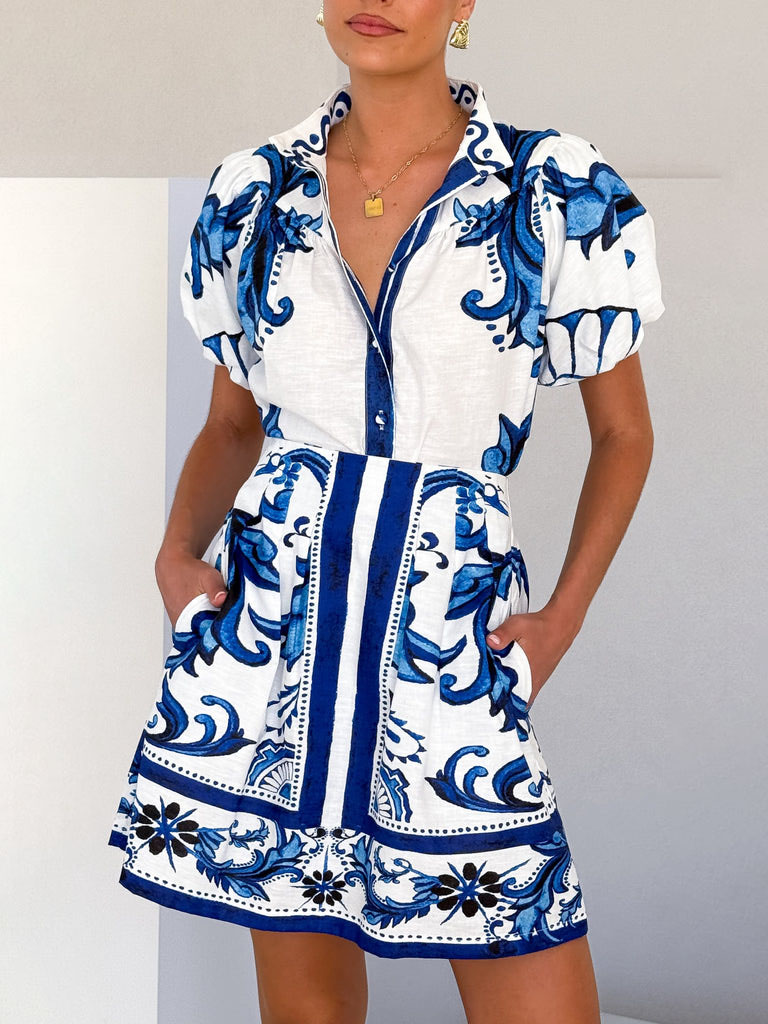 Printed Floral Skirt