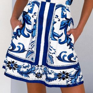 Printed Floral Skirt